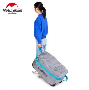 3 329 р. Сумка дорожная Naturehike А027, с колесами,110 л., серая  nh18x027-l-lg  с доставкой в г. Керчь. Увеличить фотографию 7