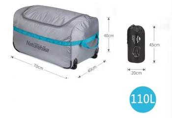 3 329 р. Сумка дорожная Naturehike А027, с колесами,110 л., серая  nh18x027-l-lg  с доставкой в г. Керчь. Увеличить фотографию 5