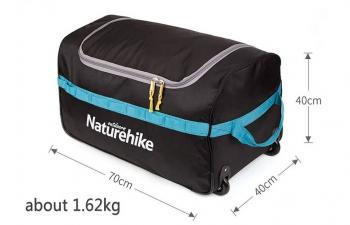 3 329 р. Сумка дорожная Naturehike А027, с колесами,110 л., черная  nh18x027-l-lb  с доставкой в г. Керчь. Увеличить фотографию 2