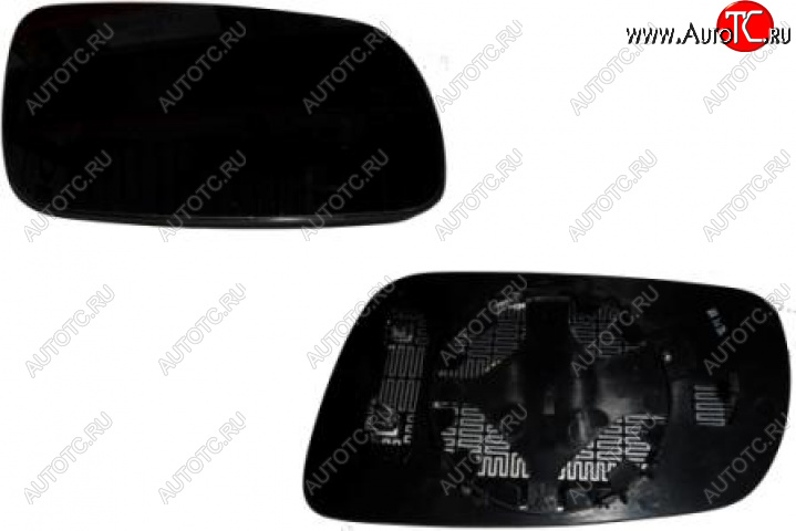 799 р. OCTAVIA 96- {FABIA 98-05SHARAN 98-} СТЕКЛО ЗЕРКАЛА ПРАВ С ПОДОГРЕВ (convex) БОЛЬШ (Тайвань) BodyParts sdoct96-460-r  с доставкой в г. Керчь