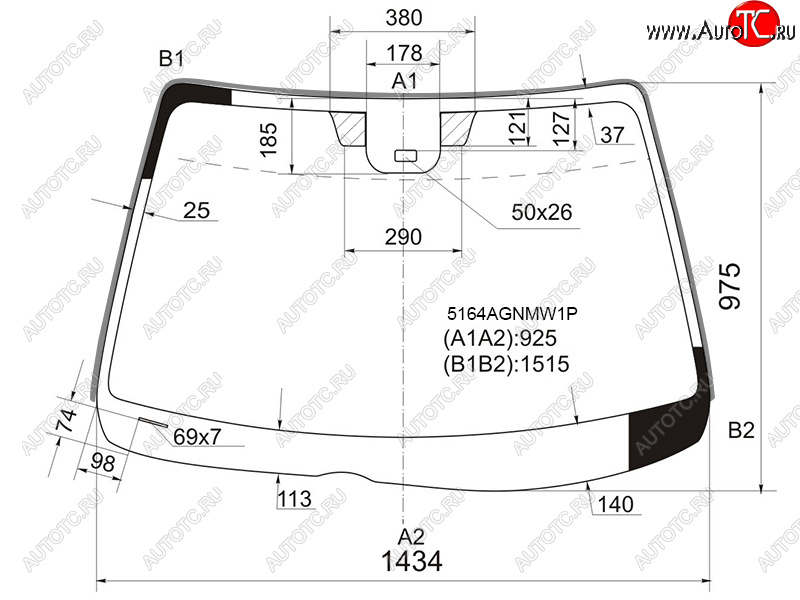7 649 р. Стекло лобовое (Датчик дождя Молдинг) Mazda 6 02-08 FUYAO 5164AGNMW1P  с доставкой в г. Керчь
