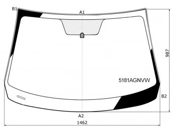 7 699 р. Стекло лобовое (Молдинг) Mazda 3 13-19  Axela 13-19 FUYAO 5181AGNVW  с доставкой в г. Керчь. Увеличить фотографию 1