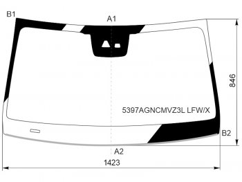 12 449 р. Стекло лобовое (Камера Датчик дождя Молдинг) Mercedes-Benz EQC 18-  GLC Coupe 19-23 XYG 5397AGNCMVZ3L LFW/X  с доставкой в г. Керчь. Увеличить фотографию 1