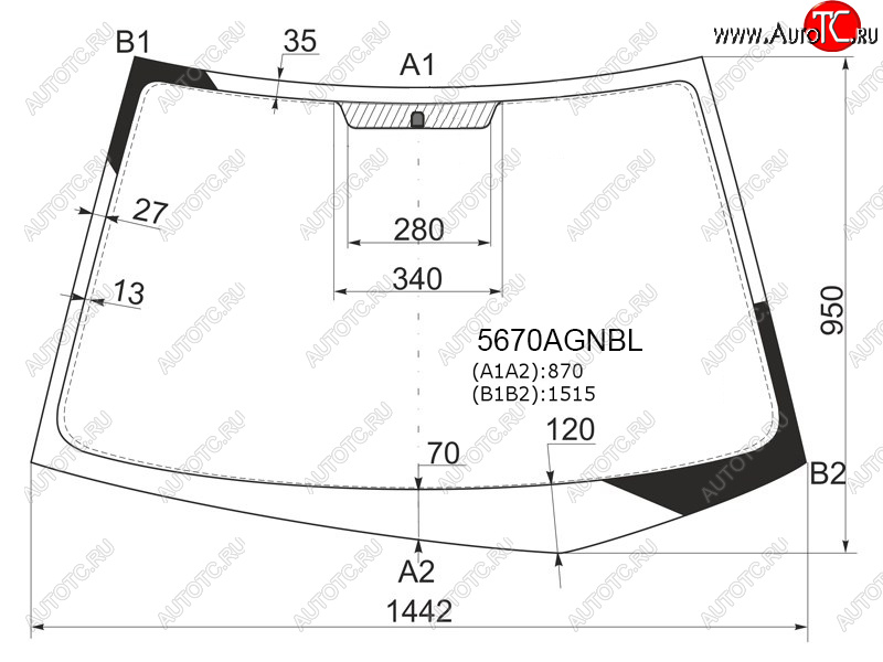 6 249 р. Стекло лобовое Mitsubishi Lancer 02-10  Lancer Evolution 01-08 FUYAO 5670AGNBL  с доставкой в г. Керчь