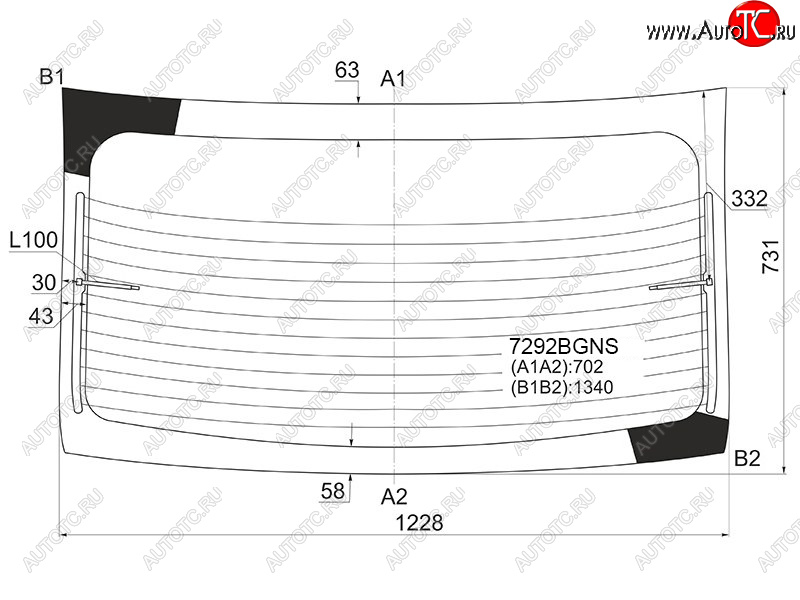 7 999 р. Стекло заднее (Цвет зеленый Обогрев 4D SED) Renault Logan 14-22  Dacia Logan 12-19  Renault Loga SISECAM 7292BGNS  с доставкой в г. Керчь
