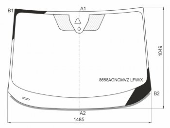 13 799 р. Стекло лобовое (Камера Датчик дождя Молдинг) Volkswagen ID.4 20-  ID.5 21- XYG 8658AGNCMVZ LFW/X  с доставкой в г. Керчь. Увеличить фотографию 1