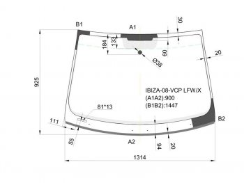 8 599 р. Стекло лобовое (Молдинг) SEAT Ibiza 08-17 XYG IBIZA-08-VCP LFW/X  с доставкой в г. Керчь. Увеличить фотографию 1