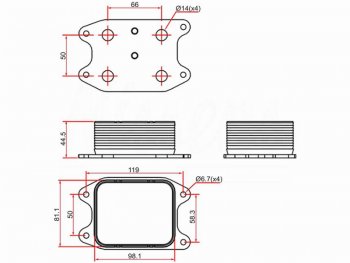 4 199 р. Радиатор масляный AUDI A1 10-A3 12-A4 15-A5 16-Q2 16-Q3 11-SKODA FABIA 14-OCTAVIA 13-RAPID 1 SAT ST-04E117021C  с доставкой в г. Керчь. Увеличить фотографию 1