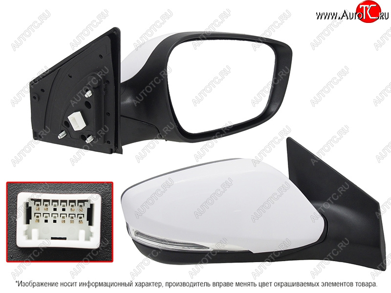 6 599 р. Зеркало Hyundai Elantra 10-16 (Справа Обогрев Регулировка Повторитель поворота Складывание 8 ко SAT ST-16-0140  с доставкой в г. Керчь