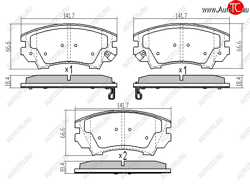1 289 р. Колодки тормозные перед FR-FL SAT  Opel Astra  J (2009-2017) универсал дорестайлинг, хэтчбек 5 дв. дорестайлинг, седан рестайлинг, универсал рестайлинг, хэтчбек 5 дв.  рестайлинг  с доставкой в г. Керчь