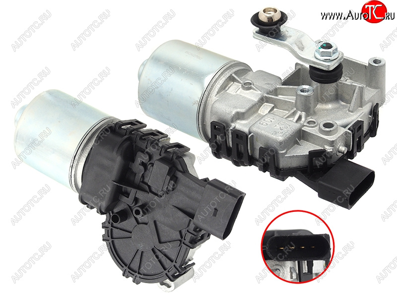 3 399 р. Мотор трапеции стеклоочистителя SKODA RAPID 13-2020-FABIA 15-VW POLO20-SEAT TOLEDO 13-19 SAT ST-299-0013  с доставкой в г. Керчь