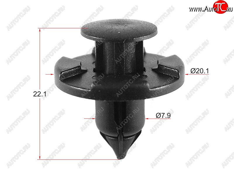 13 р. Клипса защиты бампера NISSANMITSUBISHIHONDA (1 шт.) SAT ST-KJ-826  с доставкой в г. Керчь