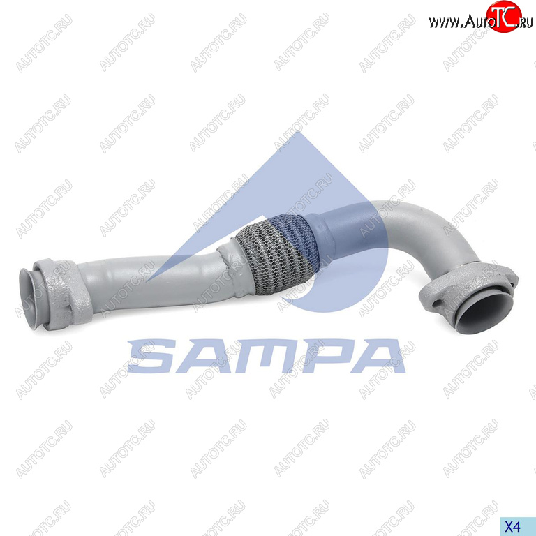 3 899 р. Труба выхлопная MERCEDES Actros дв.OM501LA правая от турбины SAMPA SAMPA 010.418  с доставкой в г. Керчь