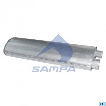 10 399 р. Глушитель MERCEDES 811-1514 овальный SAMPA SAMPA 010.462  с доставкой в г. Керчь. Увеличить фотографию 1