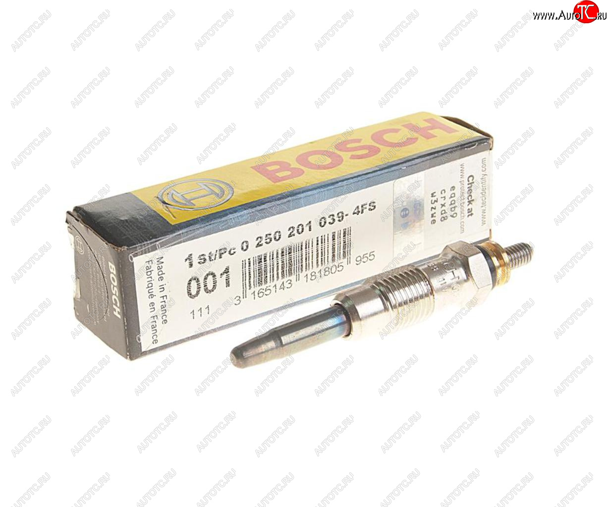 999 р. Свеча накаливания BOSCH BOSCH 0250201039  с доставкой в г. Керчь