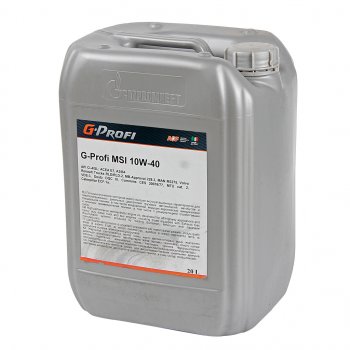 8 299 р. Масло дизельное G-PROFI MSI CI-4E5 10W40 псинт.20л G-ENERGY GAZPROMNEFT 0253140107  с доставкой в г. Керчь. Увеличить фотографию 1