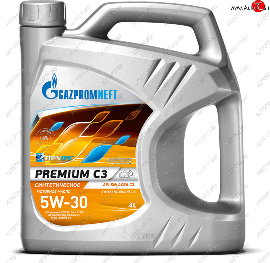 2 579 р. Масло моторное Premium C3SN 5W30 синт.4л GAZPROMNEFT GAZPROMNEFT 0253142230  с доставкой в г. Керчь