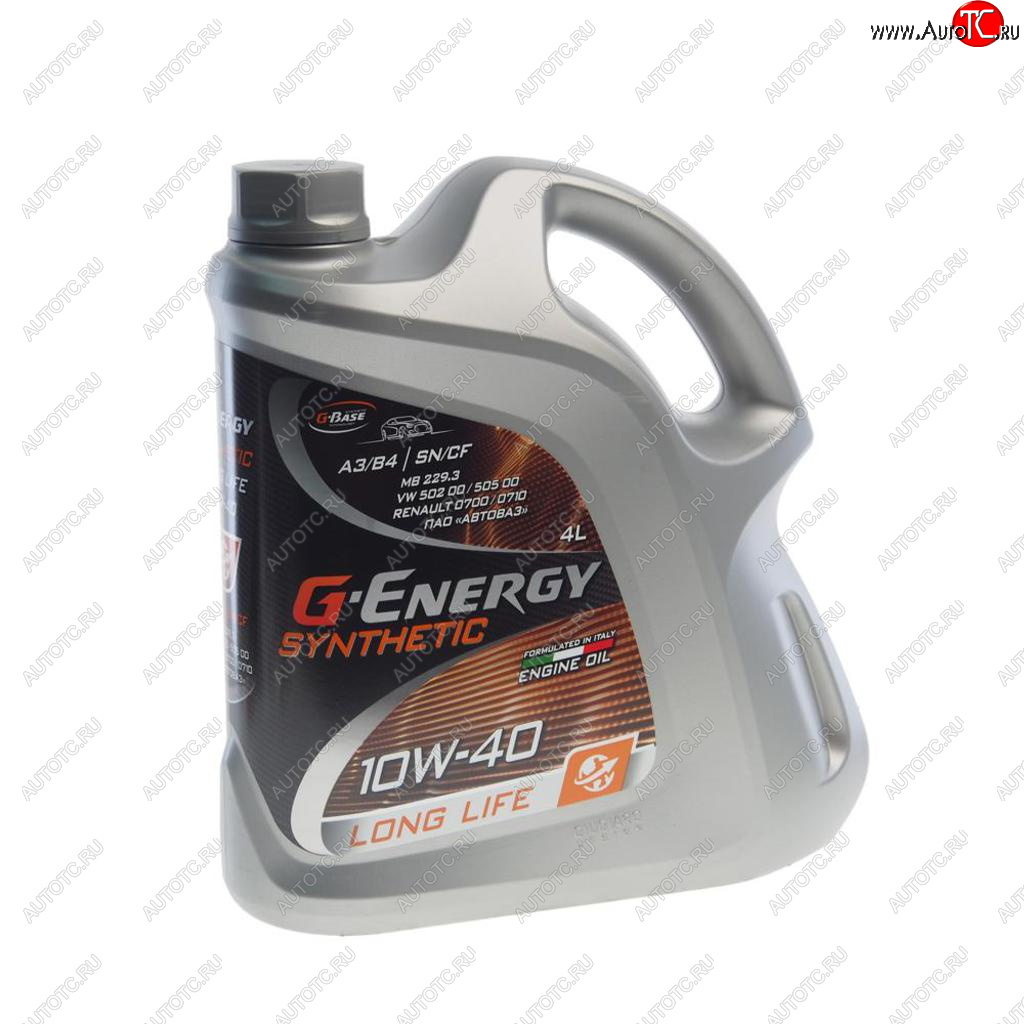 2 199 р. Масло моторное Synthetic Long Life SNCFA3B4 10W40 синт.4л G-ENERGY GAZPROMNEFT 0253142395  с доставкой в г. Керчь