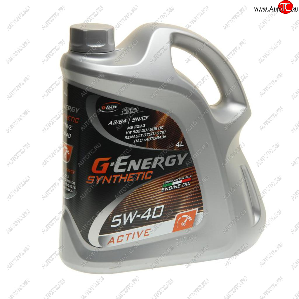 2 359 р. Масло моторное Synthetic Active SNCFA3B4 5W40 синт.4л G-ENERGY GAZPROMNEFT 0253142410  с доставкой в г. Керчь