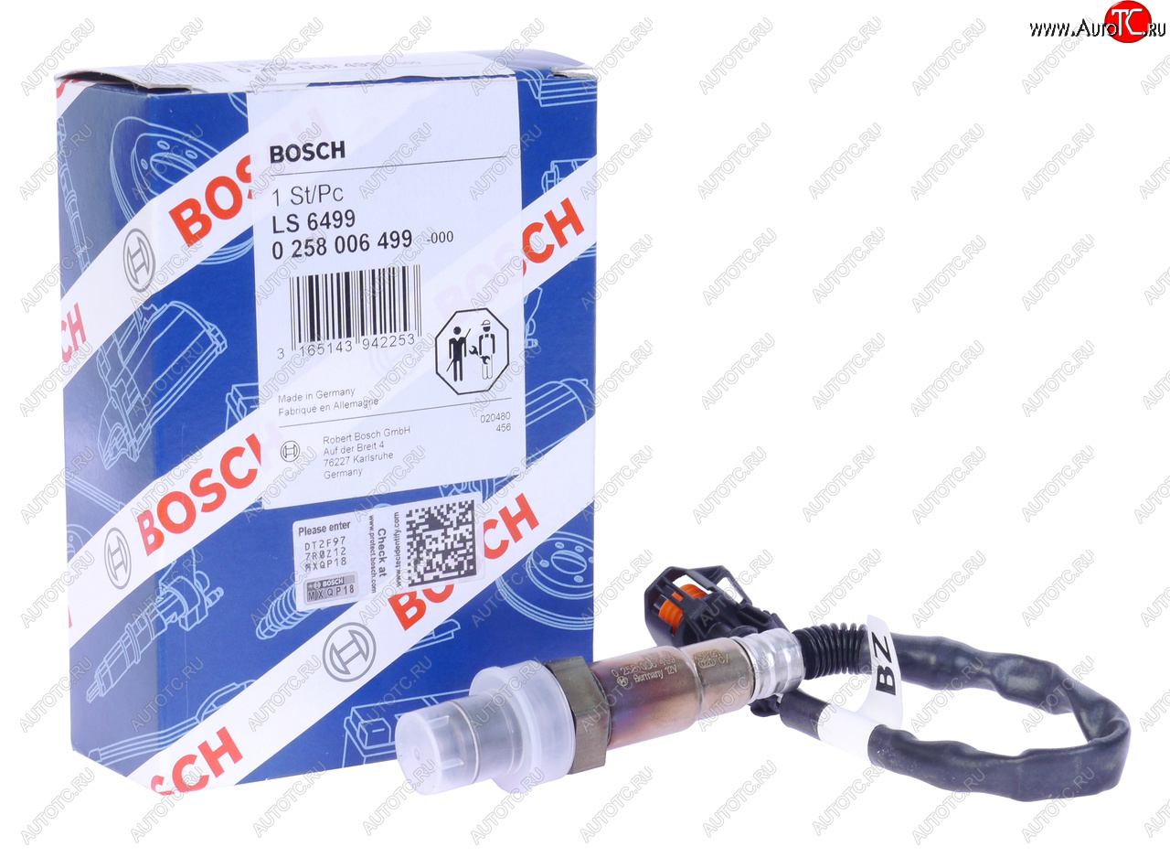 6 499 р. Датчик кислорода OPEL Astra H,Corsa D (Z12XEPZ14XEP) BOSCH BOSCH 0258006499  с доставкой в г. Керчь