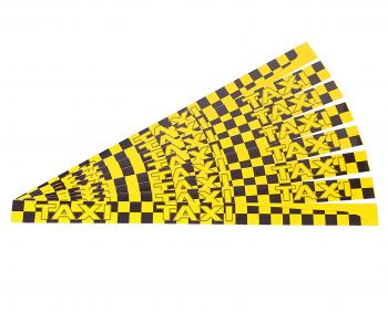 579 р. Наклейка-знак виниловая Taxi 6.6х100см желто-черная комплект (8шт.) AUTOSTICKERS AUTOSTICKERS 02873027180  с доставкой в г. Керчь. Увеличить фотографию 1