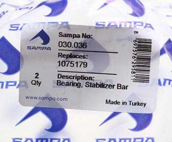 439 р. Втулка стабилизатора VOLVO FH12,FH16,FM10,FM12,NH12 переднего центральная SAMPA SAMPA 030.036  с доставкой в г. Керчь. Увеличить фотографию 2