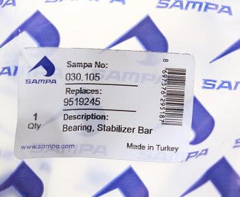 879 р. Втулка стабилизатора VOLVO FH переднегозаднего (57.5x10088x95мм) SAMPA SAMPA 030.105  с доставкой в г. Керчь. Увеличить фотографию 2