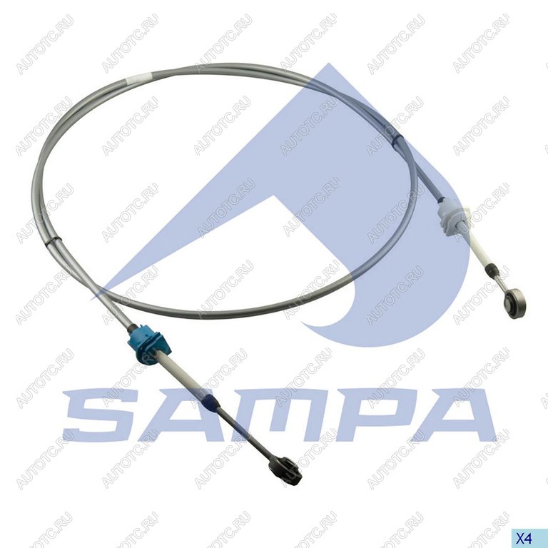 4 699 р. Трос КПП VOLVO FM,FMX L=2890мм серый SAMPA SAMPA 033.461  с доставкой в г. Керчь