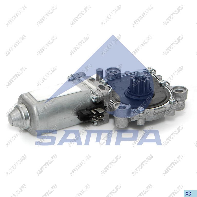 2 599 р. Мотор-редуктор стеклоподъемника SCANIA VOLVO левый SAMPA SAMPA 034.156  с доставкой в г. Керчь