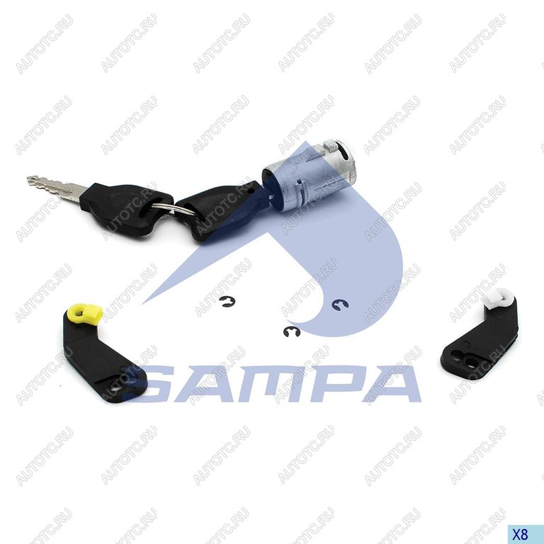 519 р. Личинка RENAULT Midlum замка двери (1 личинка,2 ключа) SAMPA SAMPA 034.265  с доставкой в г. Керчь