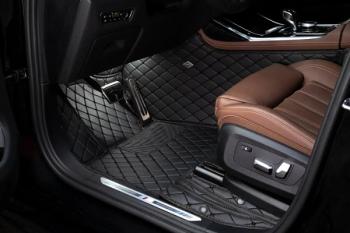 Ковры ( Кожа экокожа) Автопилот BMW X4  G02 (2018-2021) дорестайлинг (черный)