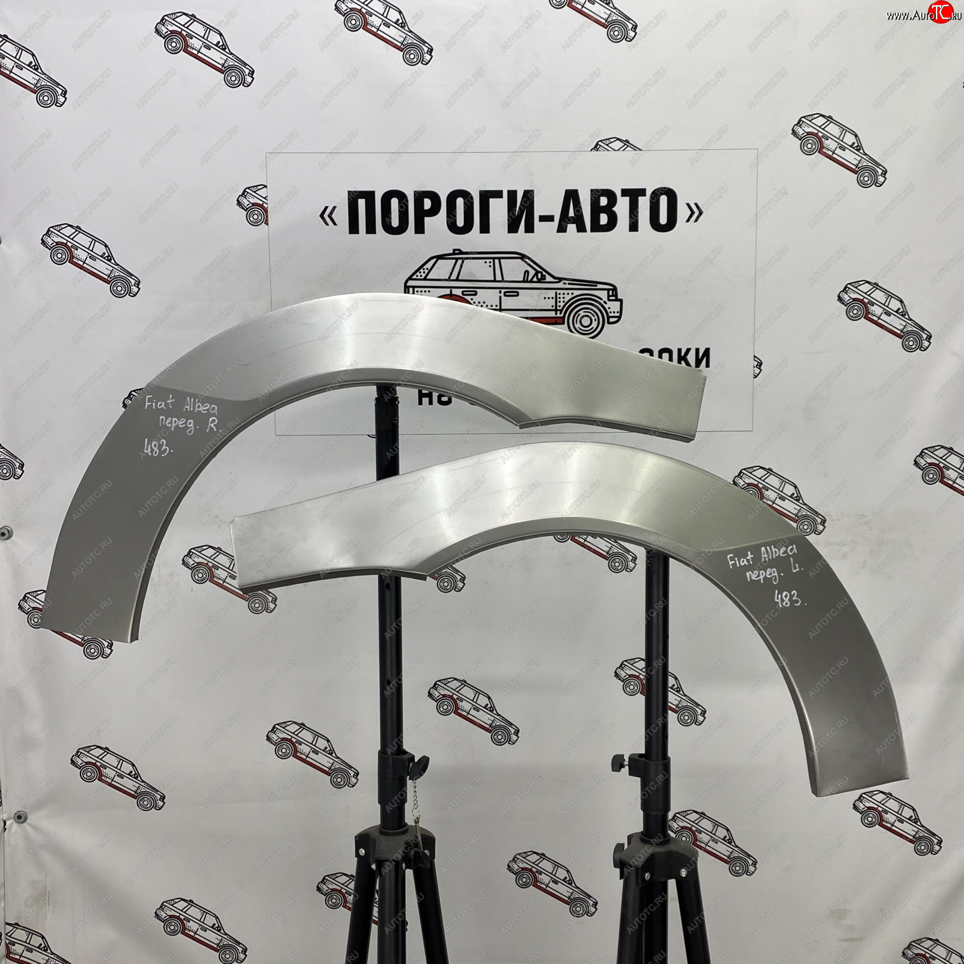 4 299 р. Комплект передних ремонтных арок Пороги-Авто Fiat Albea 170 седан (2002-2012) (Холоднокатаная сталь 0,8 мм)  с доставкой в г. Керчь