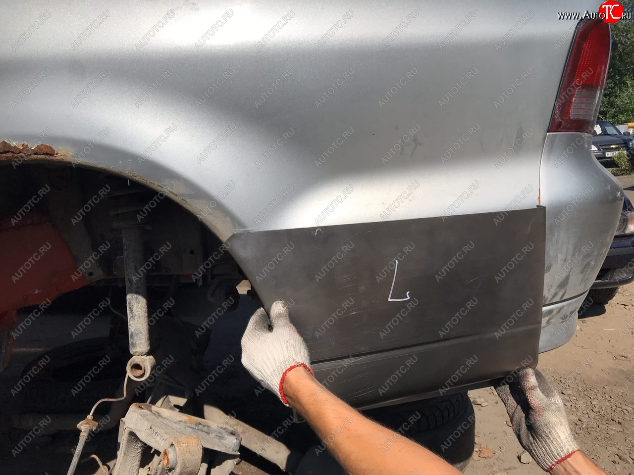2 269 р. Mitsubishi Galant 8 ремонтные задние карманы  Пороги-Авто krddv-02  с доставкой в г. Керчь
