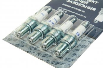 839 р. Свеча зажигания ЗМЗ-406 (комплект 4шт.) (ОАО ЗМЗ) ЗМЗ 040620-3707008-00  с доставкой в г. Керчь. Увеличить фотографию 2