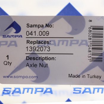 679 р. Гайка SCANIA ступицы задней правая (M82x2) SAMPA SAMPA 041.009  с доставкой в г. Керчь. Увеличить фотографию 3