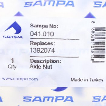 749 р. Гайка SCANIA ступицы задней левая (M82x2) SAMPA SAMPA 041.010  с доставкой в г. Керчь. Увеличить фотографию 3