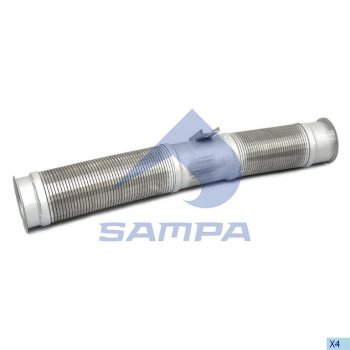3 099 р. Труба глушителя SCANIA 4 series передняя (с гофрой) SAMPA SAMPA 041.038  с доставкой в г. Керчь. Увеличить фотографию 1