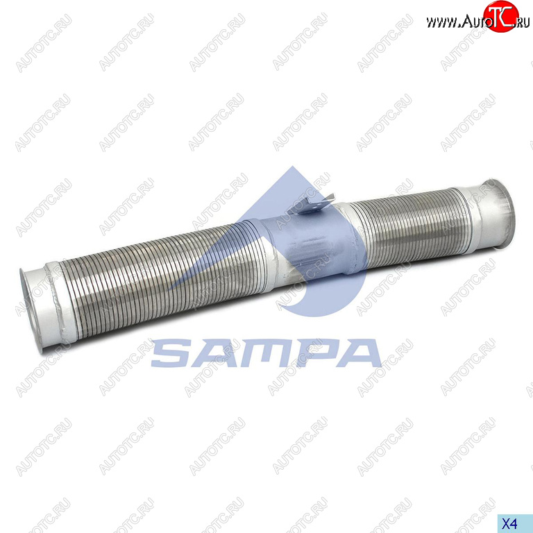 3 099 р. Труба глушителя SCANIA 4 series передняя (с гофрой) SAMPA SAMPA 041.038  с доставкой в г. Керчь