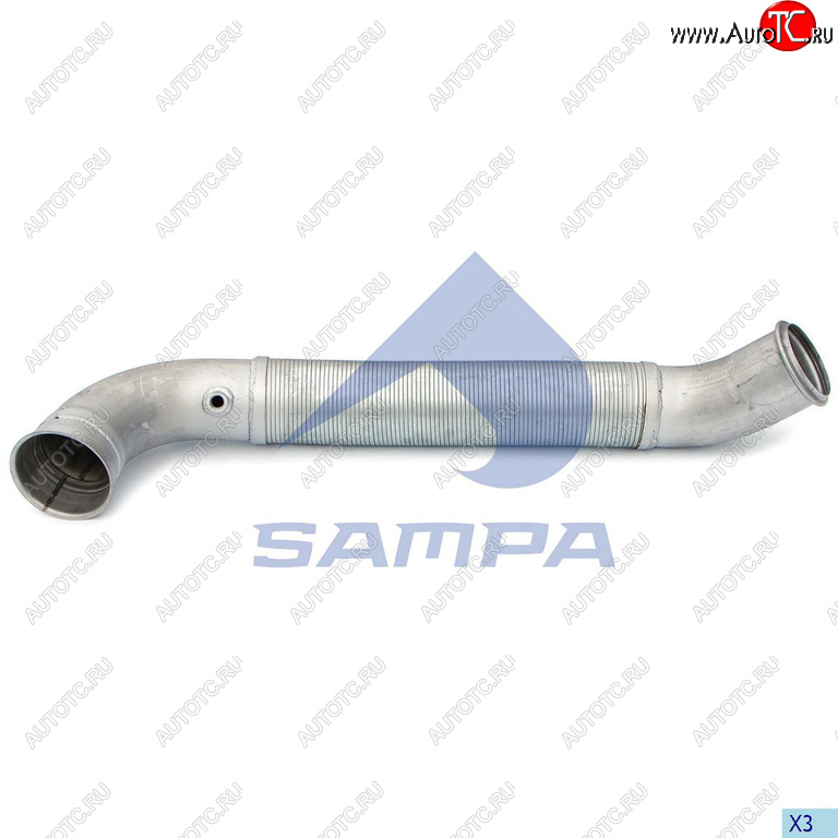 6 999 р. Труба промежуточная глушителя SCANIA с гофрой SAMPA SAMPA 041.376  с доставкой в г. Керчь