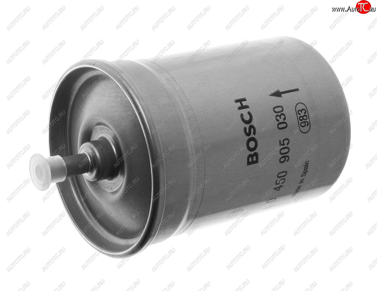 1 289 р. Фильтр топливный ГАЗ-3110i,3302i ЕВРО-3 тонкой очистки (дв.ЗМЗ-406,CHRYSLER 2.4) (хомут) BOSCH BOSCH 0450905030  с доставкой в г. Керчь
