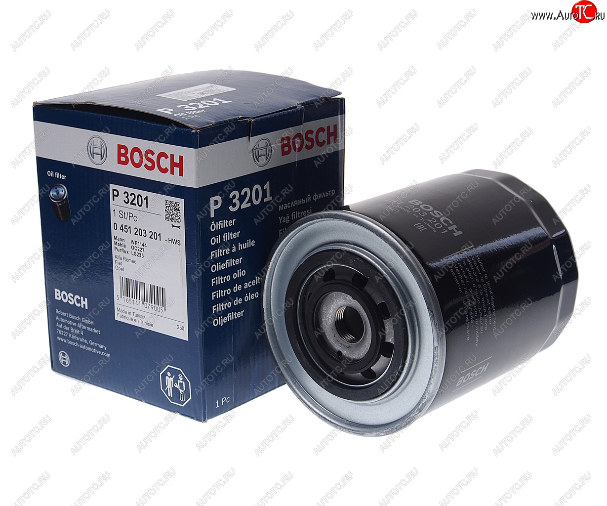 1 229 р. Фильтр масляный PEUGEOT Boxer CITROEN Jumper FIAT Ducato (94-) (2.8) BOSCH BOSCH 0451203201  с доставкой в г. Керчь