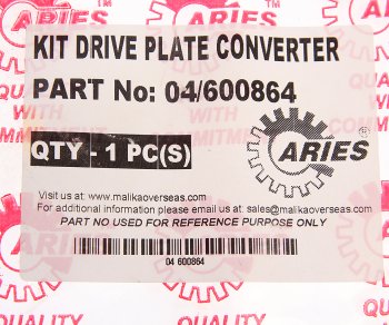 3 379 р. Диск JCB 3CX,4CX гидротрансформатора соединительный (без крепежа) ARIES ARIES 04600864  с доставкой в г. Керчь. Увеличить фотографию 2