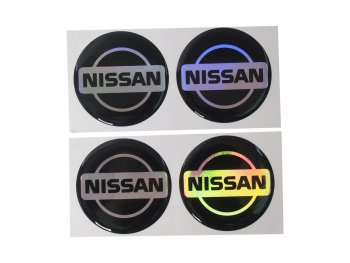 266 р. Эмблема диска колесного NISSAN (6см) комплект 4шт. AUTOSTICKERS 04683041711  с доставкой в г. Керчь. Увеличить фотографию 1
