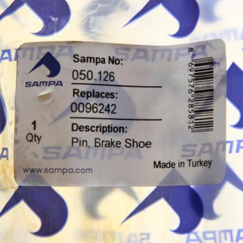 369 р. Палец DAF колодки тормозной(32x100.5) SAMPA SAMPA 050.126  с доставкой в г. Керчь. Увеличить фотографию 3