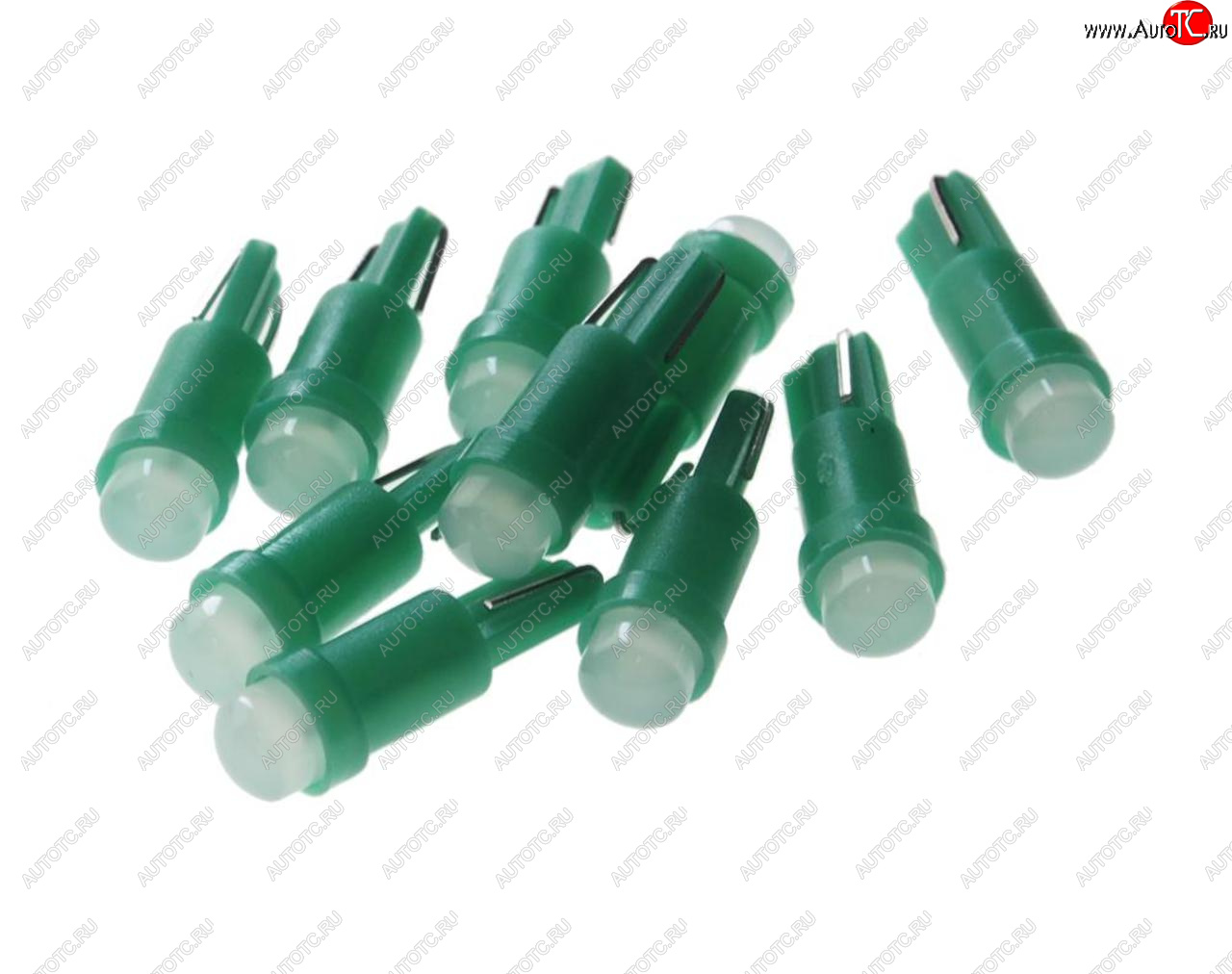 9 р. Лампа светодиодная 12V T5 W2x4.6d COB Green MEGA ELECTRIC MEGA ELECTRIC 05012g  с доставкой в г. Керчь
