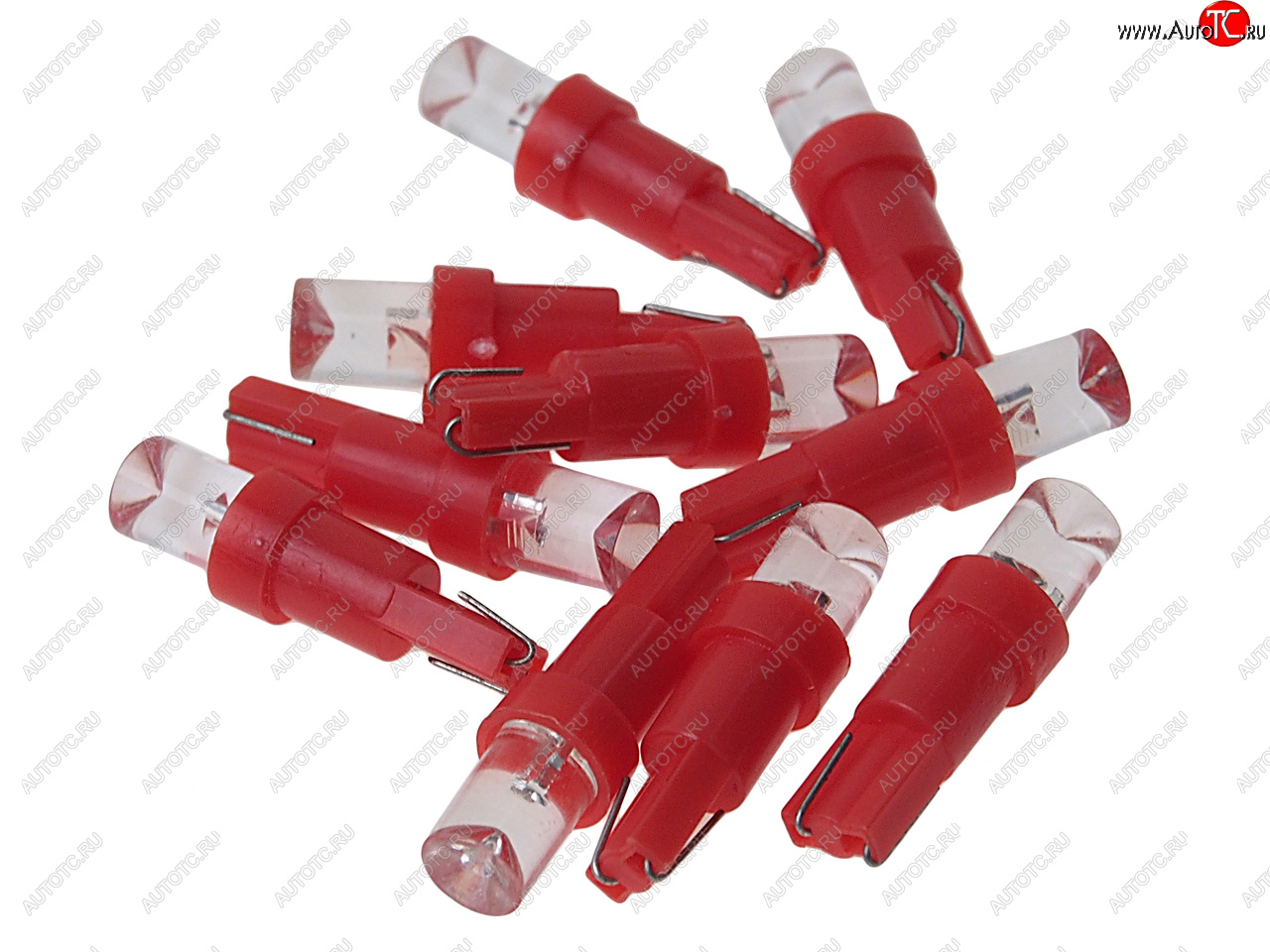 11 р. Лампа светодиодная 12V T5 W2x4.6d с патроном B8.5d 1 LED CONE Red MEGA ELECTRIC MEGA ELECTRIC 050212r  с доставкой в г. Керчь