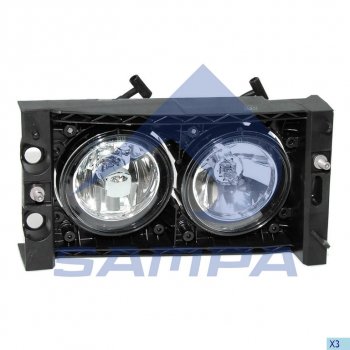 4 099 р. Фара противотуманная DAF XF95,CF65,CF75,CF85,LF45,LF55 левая SAMPA SAMPA 051.086  с доставкой в г. Керчь. Увеличить фотографию 1