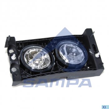 3 689 р. Фара противотуманная DAF XF95,CF65,CF75,CF85,LF45,LF55 правая SAMPA SAMPA 051.087  с доставкой в г. Керчь. Увеличить фотографию 1