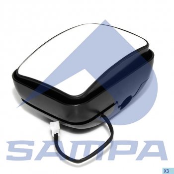 1 359 р. Зеркало боковое DAF MAN дополнительное (220х170мм) с обогревом SAMPA SAMPA 051.108  с доставкой в г. Керчь. Увеличить фотографию 1