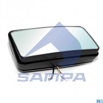 2 799 р. Зеркало боковое DAF левоеправое с подогревом SAMPA SAMPA 051.117  с доставкой в г. Керчь. Увеличить фотографию 1